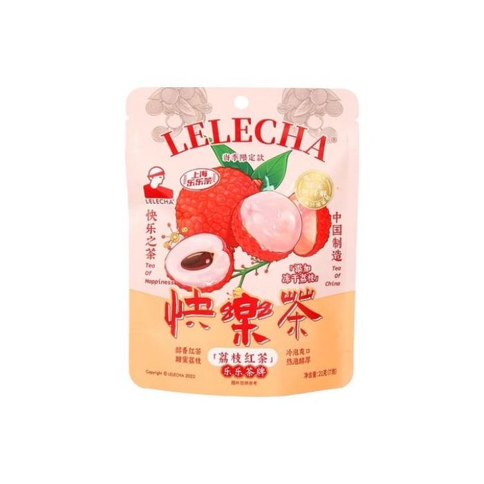 LELECHA Lychee Black Tea 21g 乐乐茶 快乐茶 荔枝红茶 21g