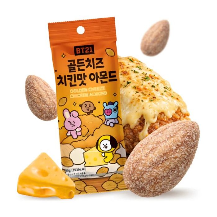 LINE BT21 Golden Cheese Chicken Flavor Almond 30g
