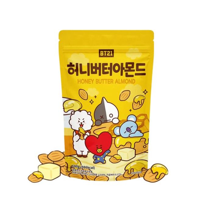 LINE BT21 Honey Butter Peanut Almond 180g KR