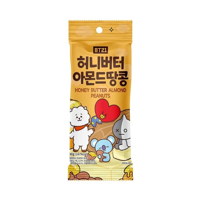 LINE BT21 Honey Butter Peanut Almond 30g