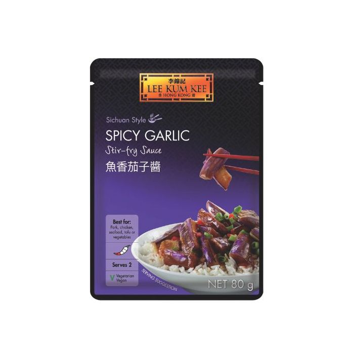 LEE KUM KEE Sauce For Spicy Garlic Aubergine 80g  李錦記快樂廚魚香茄子