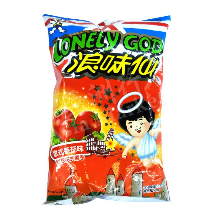 WANT WANT  Lonely God Potato Twist Cracker (Tomato Flavour) 70g 浪味仙意式番茄味