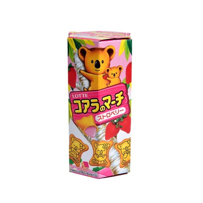LOTTE Koala's March Strawberry Flavour 49g 樂天熊仔餅草莓味