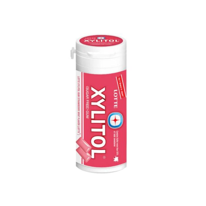 Lotte Xylitol Sugar Free Chewing Gum Strawberry Mint Flavour 29g 無糖口香糖草莓味