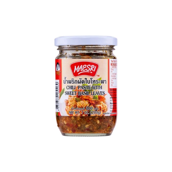 MAESRI Chilli Paste With Sweet Basil Leaves 200g  泰式甜羅勒辣醬