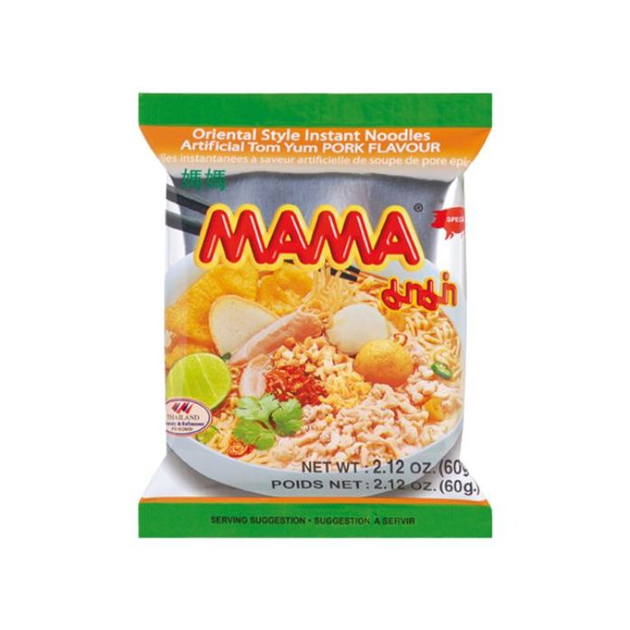  MAMA Instant Noodles Tom Yum Pork Flavour 60g  媽媽冬陰豬肉面