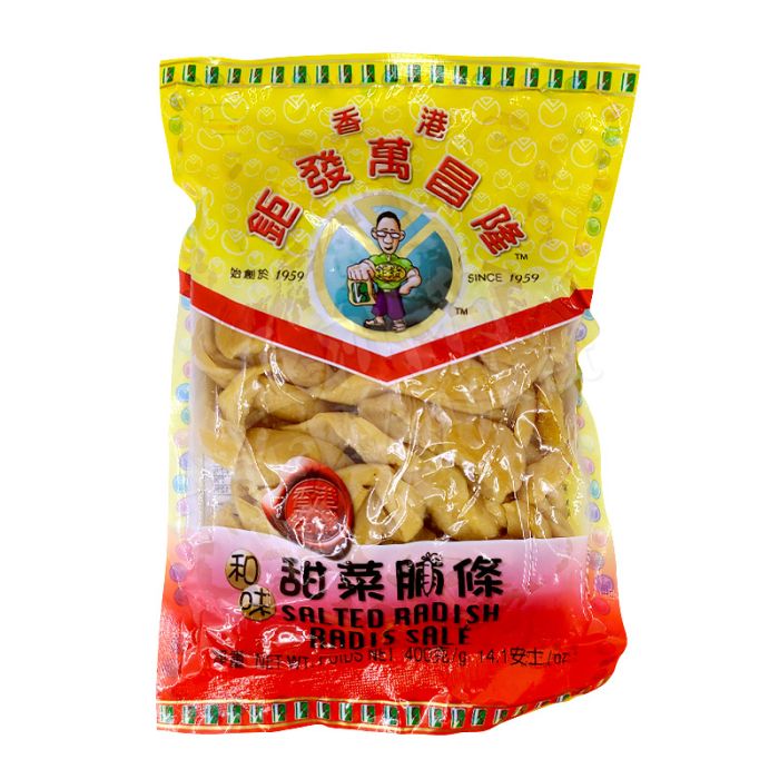 MAN CHONG LOONG  Salted Radish 400g 鉅發甜菜脯條