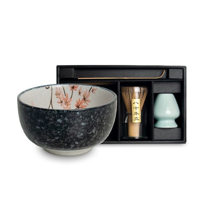 EMRO Matcha set Maple leaf Ã˜13 cm | H7 cm - set 4 pcs 楓葉抹茶套裝