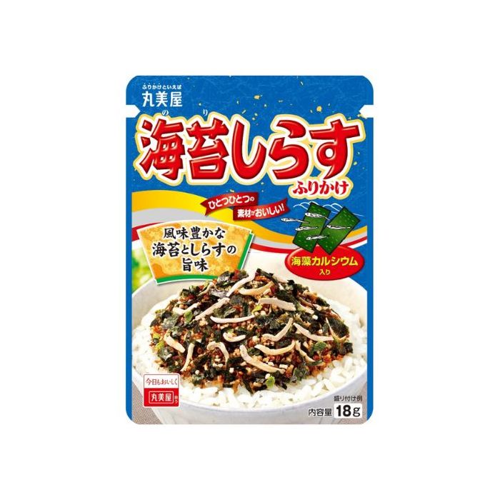 Marumiya Nori Shirasu Furikake Rice Seasoning with Nori Seaweed Whitebait 18g 