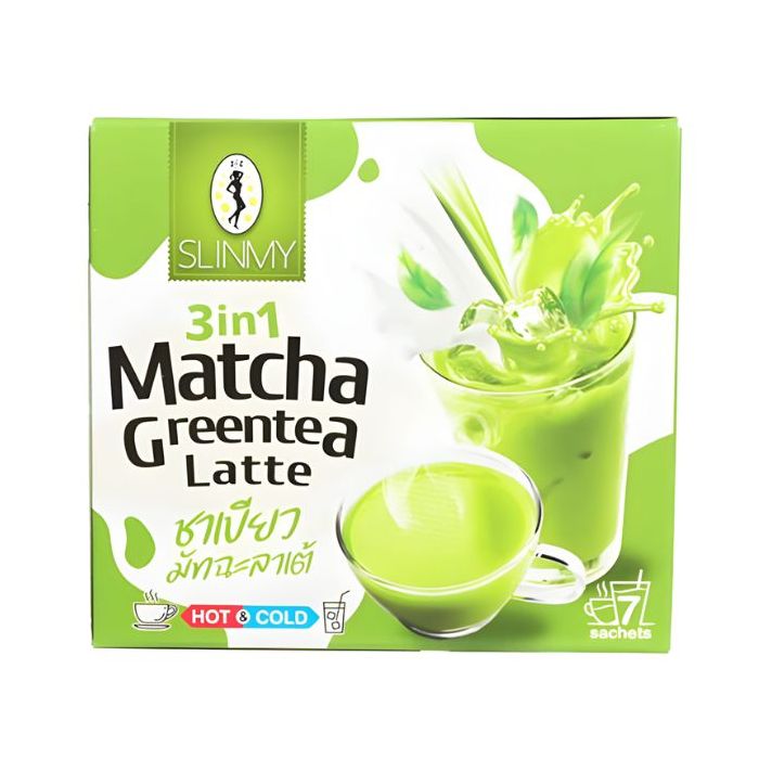 SLINMY 3-in-1 Instant Matcha Green Tea Latte Hot & Cold (7 sachets) 161g 