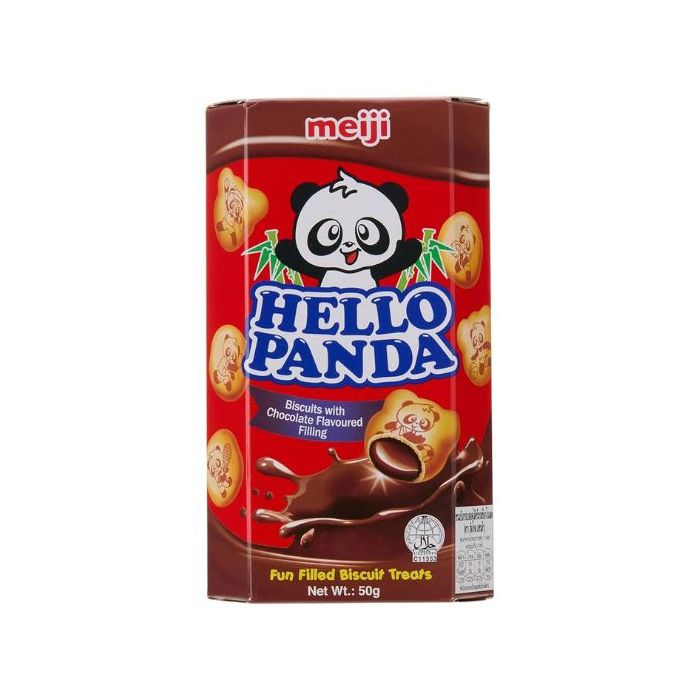 Meiji Biscuits with Chocolate Flavoured Filling 50g 熊貓餅乾巧克力味