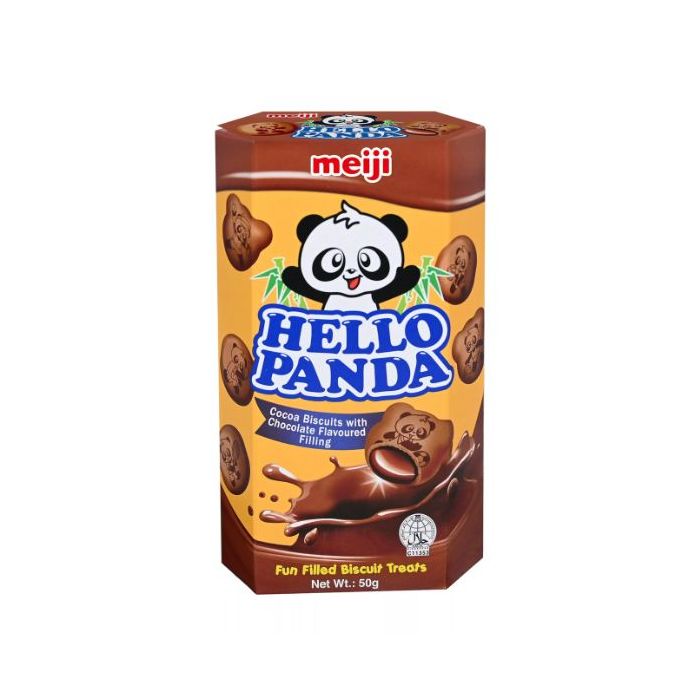 Meiji Choco Biscuits with Chocolate Flavoured Filling 50g 熊貓雙重餅乾巧克力味