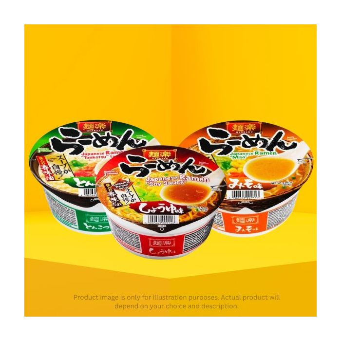Mix and Match Japanese MENRAKU Cup Ramen Bundle