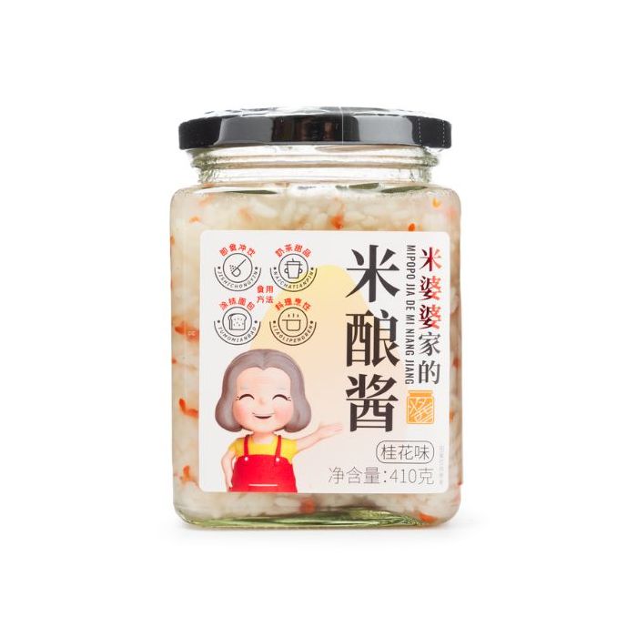 MiPoPo Fermented Sticky Rice Osmanthus Flavour 410g 米婆婆 米酿酱 410g