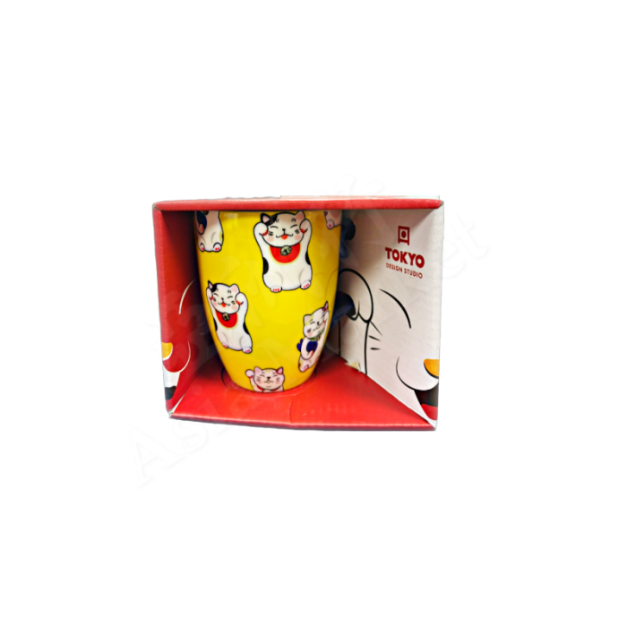 TOKYO DESIGN STUDIO - Lucky Cat Yellow Mug  