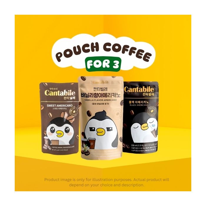 Mix & Match Korean Cantabile Pouch Coffee Bundle of 3