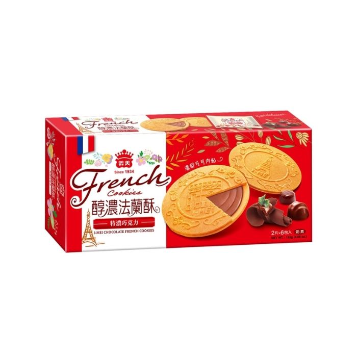 I Mei Chocolate French Cookies 132g 義美乳香法兰酥巧克力味