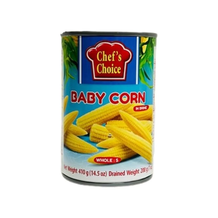 CHEFSCHOICE Baby Corn Whole (M) In Brine 410g 玉米笋