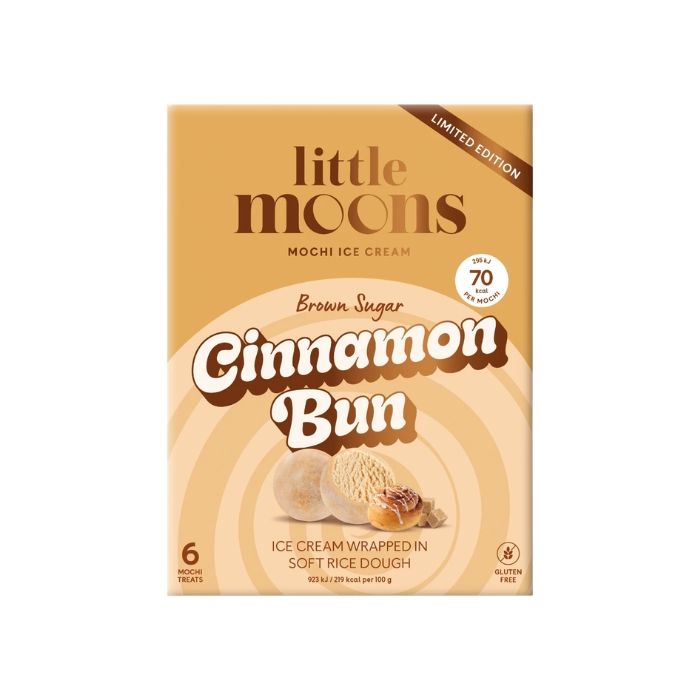[FROZEN] Little Moons Mochi Ice Cream Cinnamon Bun Flavour 192g