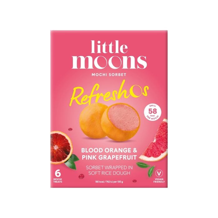 [FROZEN] Little Moons Mochi Ice Cream Blood Orange & Pink Grapefruit Flavour 192g