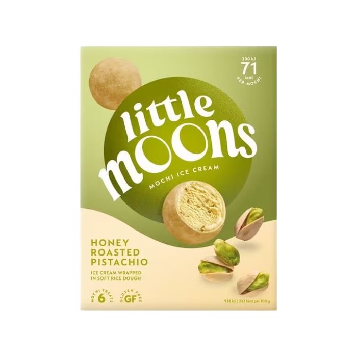 [FROZEN] Little Moon Mochi Ice Cream Honey Roasted Pistachio Flavour 192g