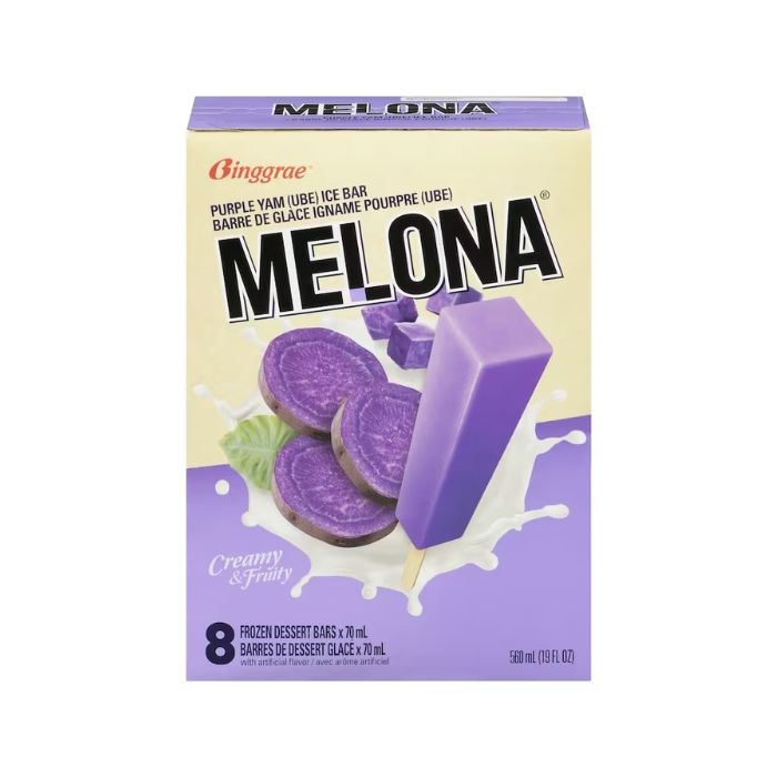[FROZEN] [MULTIPACK] Melona Ice Bar Taro Flavour 560g (8x70g)