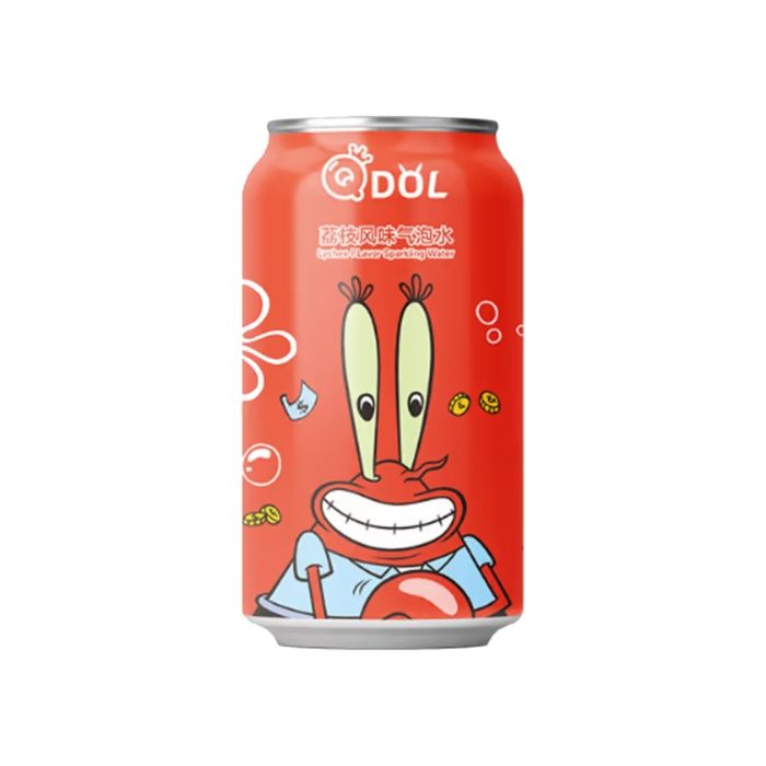 QDOL Lychee Flavour Sparkling Water 330ml 寶可夢荔枝风味气泡水