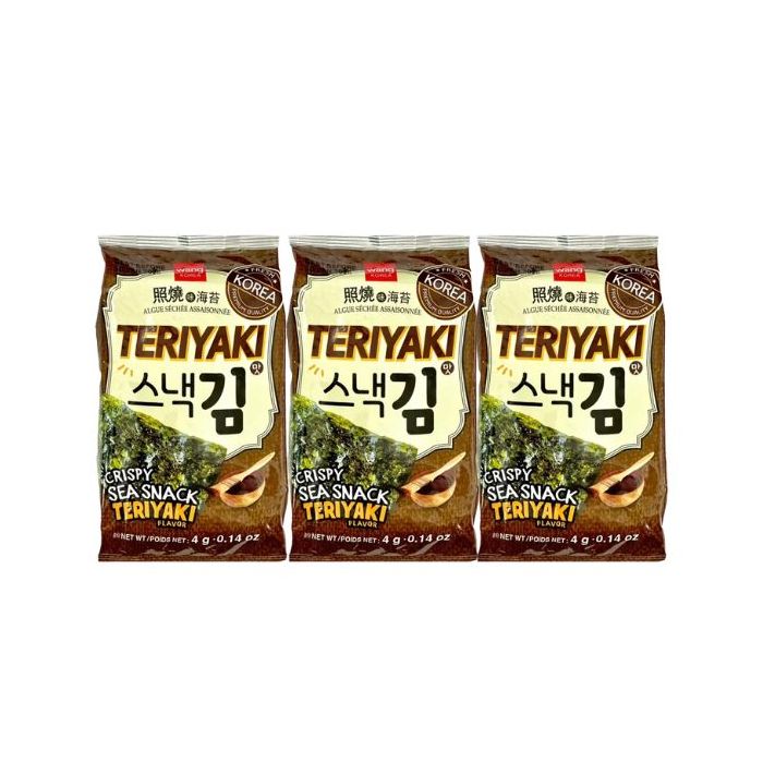 Wang Seasoned Seaweed Teriyaki Flavour (3x4g) 12g WANG 三包裝海苔--照燒口味