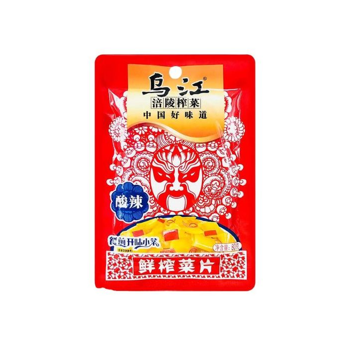 WJ Preserved Mustard Tuber 80g 烏江鮮榨菜片 酸辣