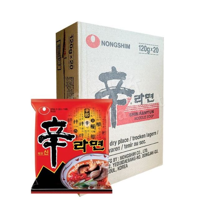 [CASE] NONGSHIM Shin Ramyun Noodle 120g (x20 Pkts) 