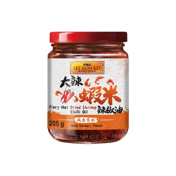 Lee Kum Kee Fiery Hot Dried Shrimp Chilli Oil 205g 李錦記大辣蝦米辣椒油