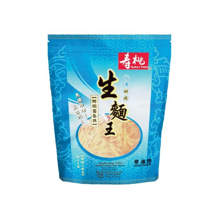 Sau Tao Noodle King Thin Wonton Soup Flavour 130g 生面皇鲜虾雲吞味-(上汤幼条)