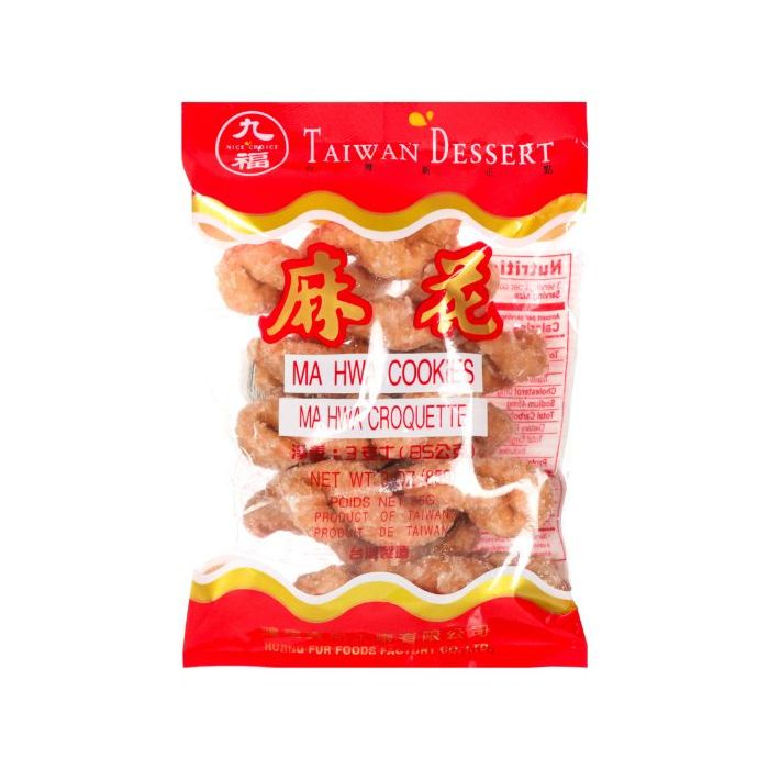 Nice Choice Taiwan Dessert Ma Hwa Cookies 85g 九福糖麻花
