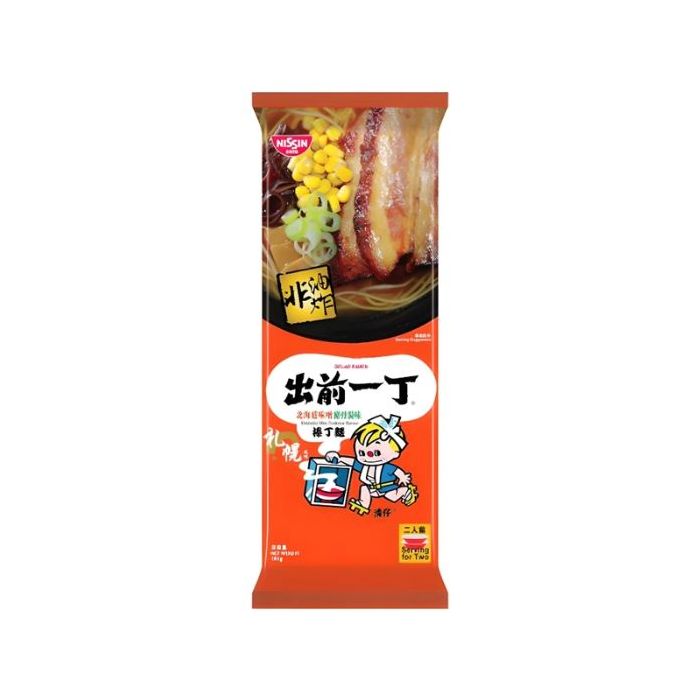 NISSIN Demae Ramen Hokkaido Miso Tonkotsu Flavour (NonFried) 188g 出前一丁棒丁麵味增豬骨