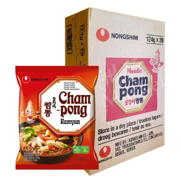 [CASE] NONGSHIM - Champong Ramyun Noodle 124g (x20Pkts) 