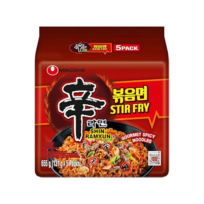 NONGSHIM Shin Ramyum Stir Fry Noodle 131gx5 (Pack of 5)
