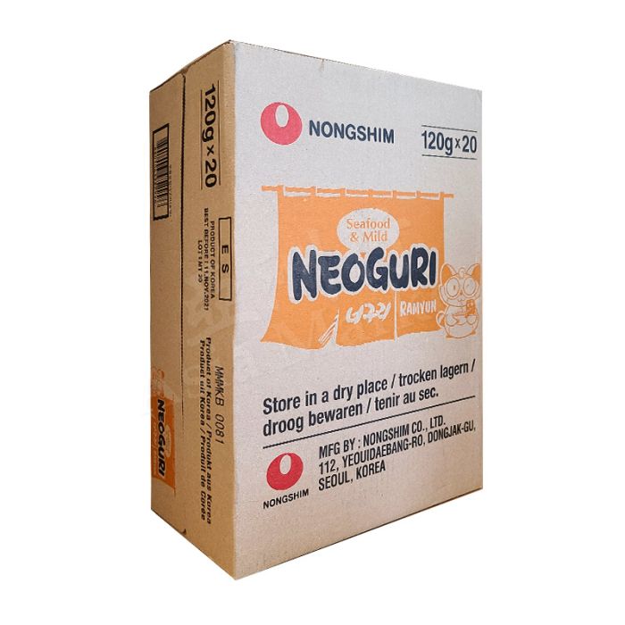 CASE] NONGSHIM - Neoguri Seafood  (Mild) 农心 -海鲜拉面 (中辣) 120g (x20Pkts)