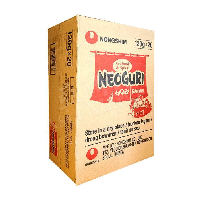 [CASE] NONGSHIM - Neoguri Noodle (Spicy)  农心 -  海鲜拉面 (加辣) 120g (x20Pkts)