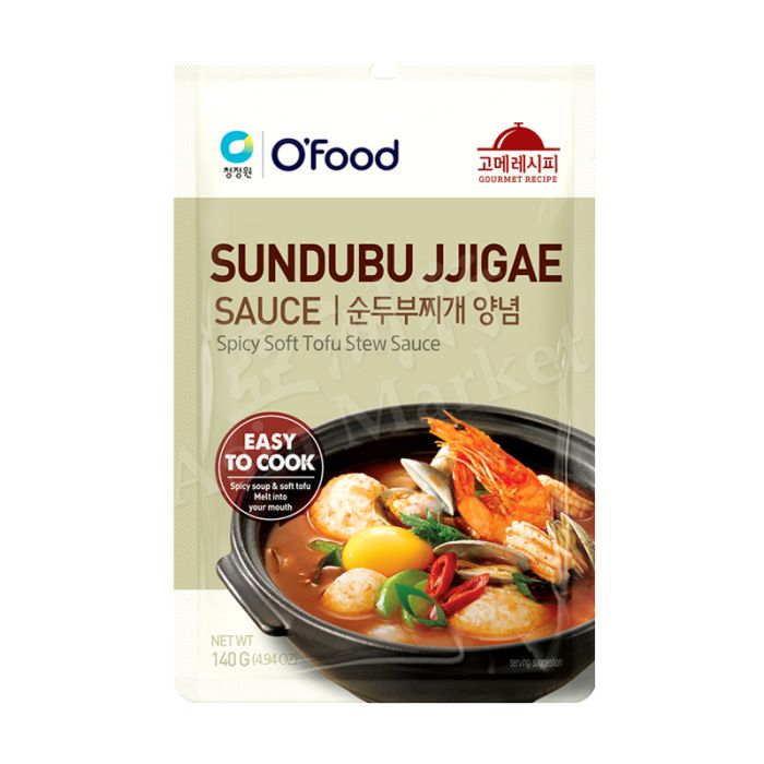 O'FOOD - Sundubu Jjigae, Spicy Soft Tofu Stew Sauce 140g 辣嫩豆腐鍋湯底醬料
