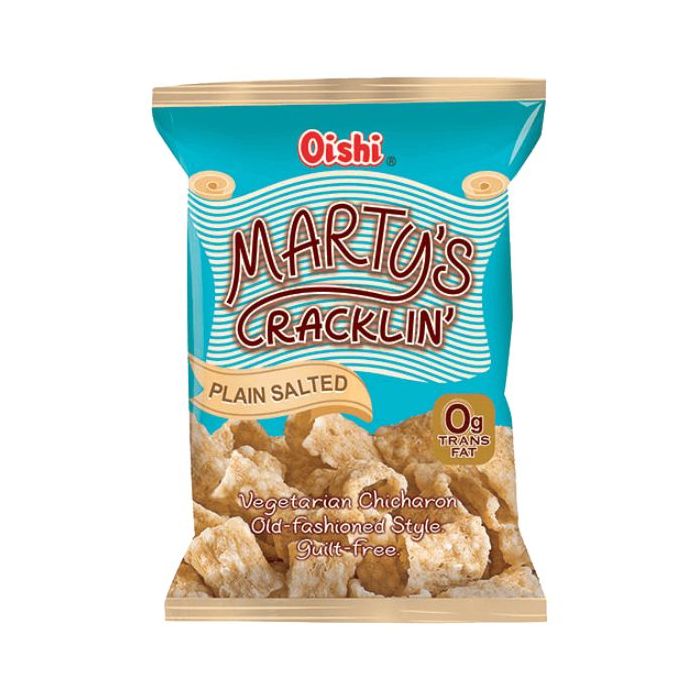 Oishi - Martys Cracklin Vegetarian Chicharon (Plain Salted) 上好佳油爆素豬皮 90g