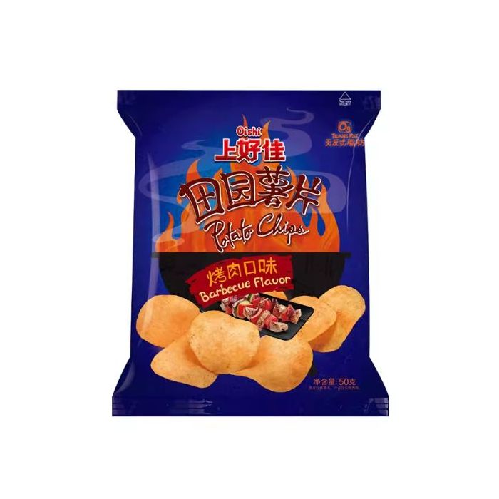 Oishi Potato Chips Barbecue Flavour 50g 上好佳烧烤味薯片