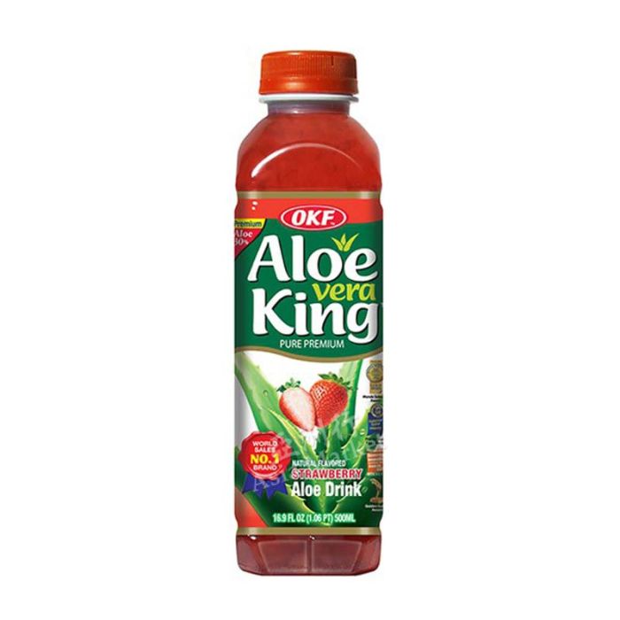 OKF  Aloe Vera King Drink Strawberry 500ml 韓國草莓味蘆薈