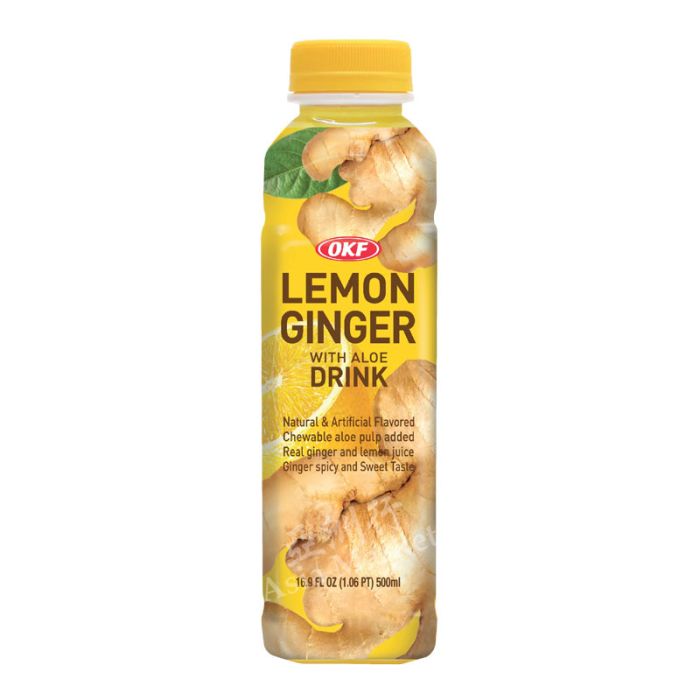 OKF - Lemon Ginger with Aloe Drink  500ml 檸檬薑味蘆薈汁
