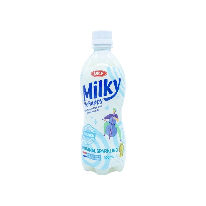 OKF Milky Be Happy Sparkling Milk Drink 500ml 樂天牛奶碳酸飲料