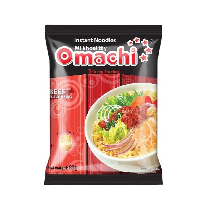 OMACHI Instant Potato Noodle Beef Flavour 80g 越南牛肉即食麵