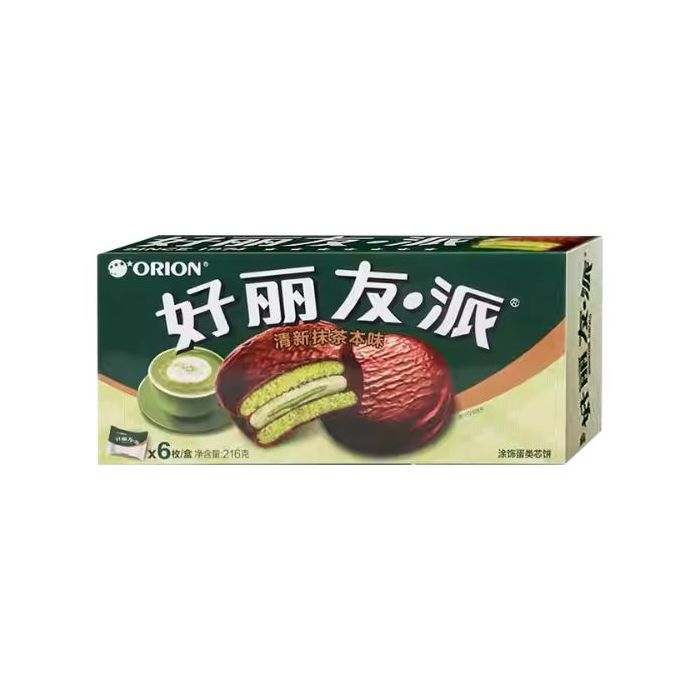 ORION Choco Pie Matcha Flavour 6 Packs 216g 好丽友清新抹茶本味6P 216g