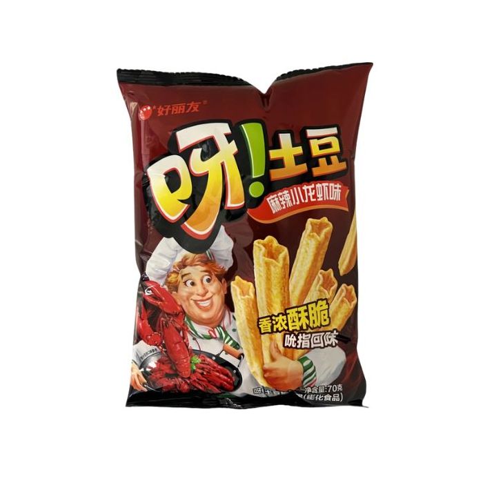 Potato Crisps Spicy Lobster Flavour 40g 好麗友呀土豆麻辣小龍蝦味