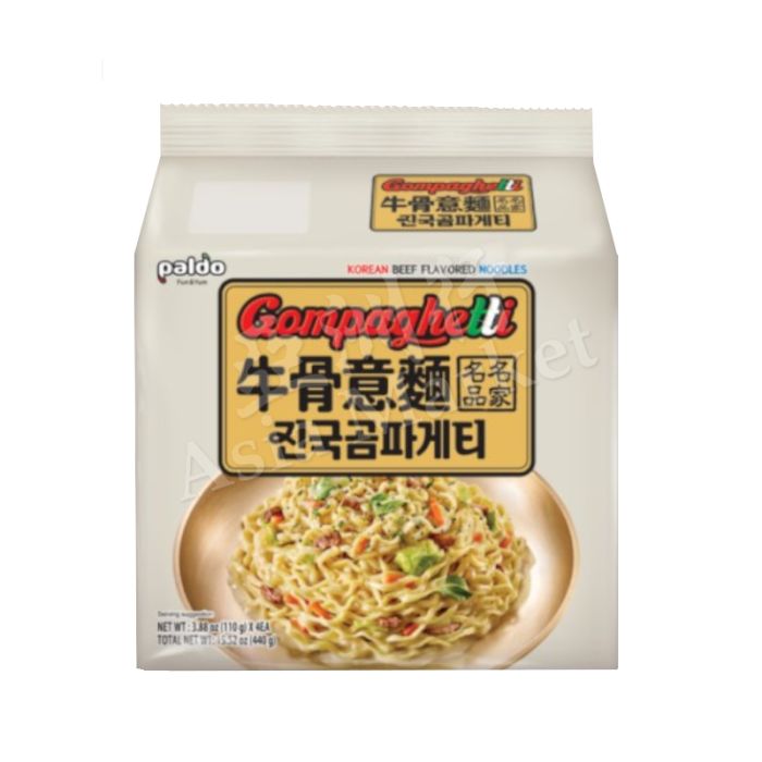 (Pack of 4) Paldo  Gompaghetti Beef Flavoured Noodles 440g  