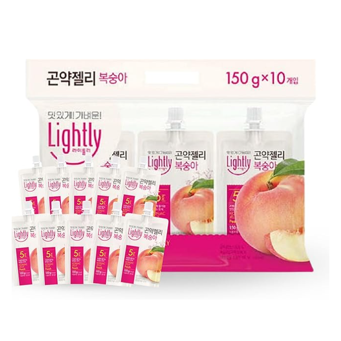 [Pack of 10] DAESANG  Lightly Konjac Jelly Peach 150g  (x10) 