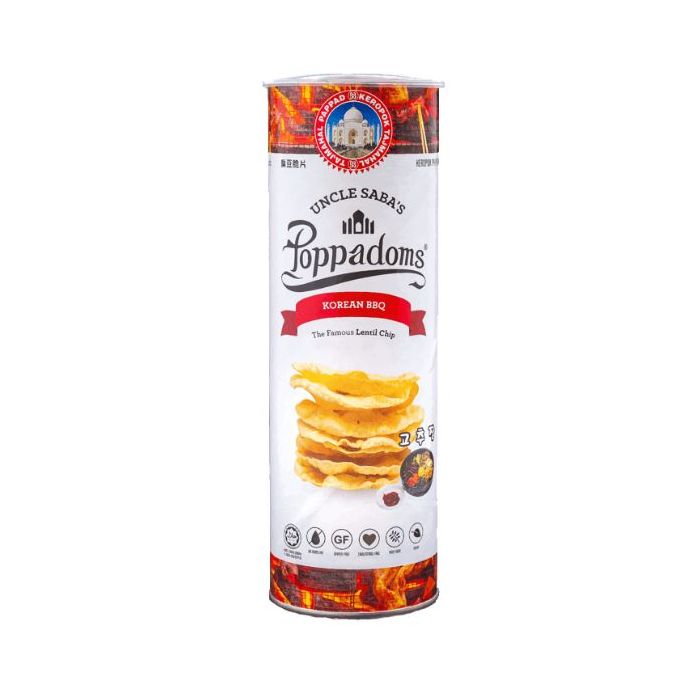 UNCLE SABA'S Poppadoms Korean BBQ Flavour 70g 